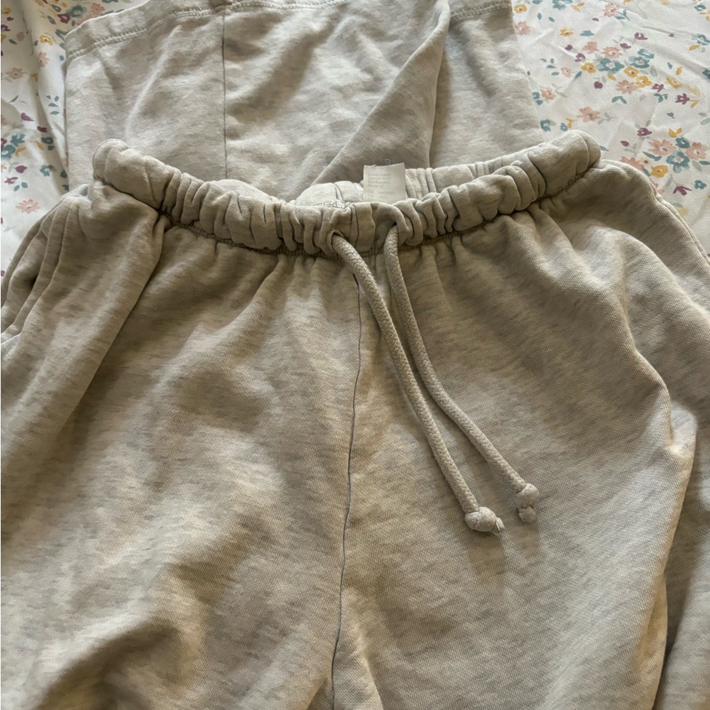 H&M Kids Light Gray Joggers with Drawstring